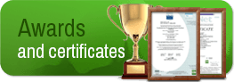 Nagrody i certyfikaty